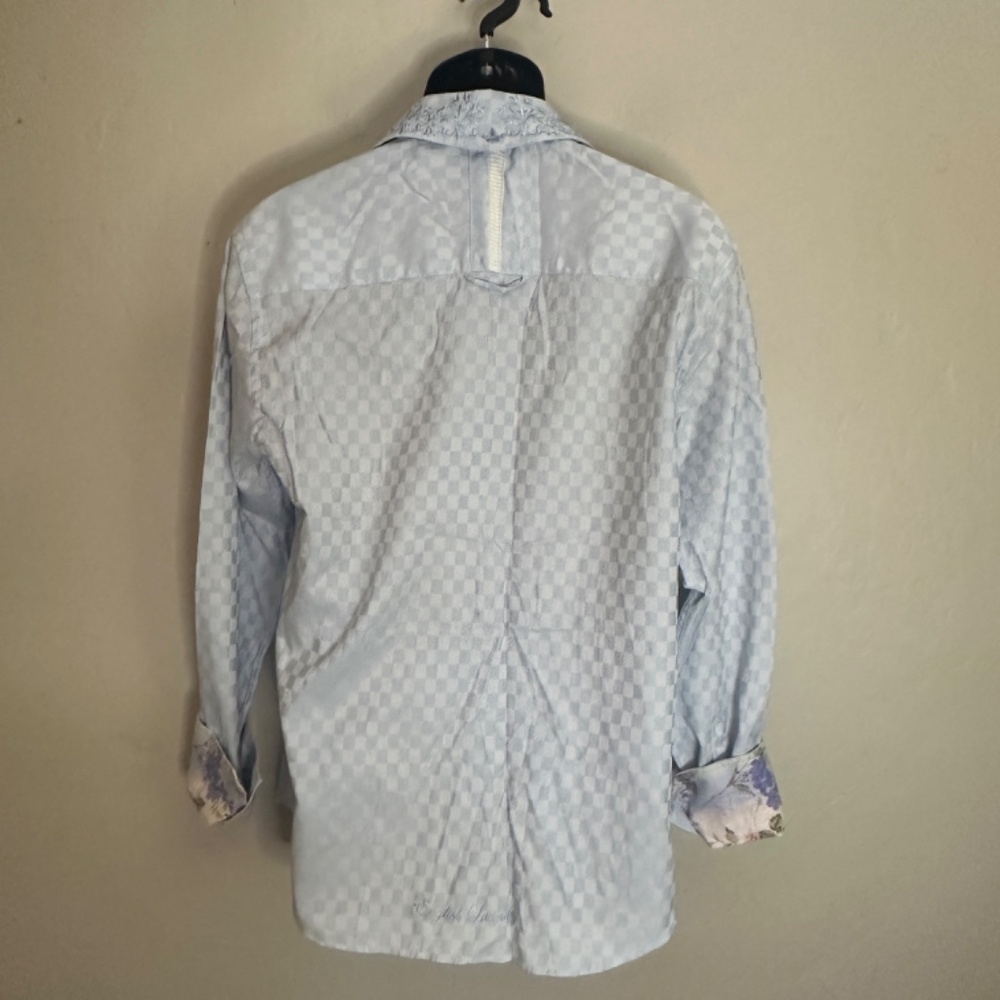 English Laundry Embroidered Contrast Long Sleeve Shirt Medium Gently worn - Picture 6 of 8